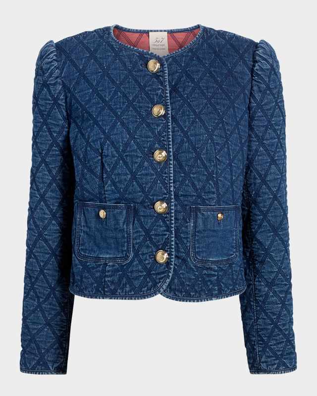 Gretchen Quilted Denim Jacket